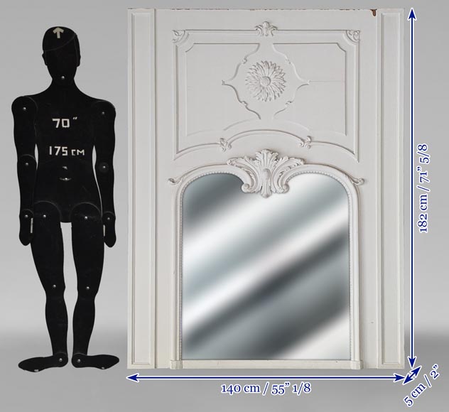 Louis XV style trumeau with large sunflower Louis XV style trumeau with large sunflower-7