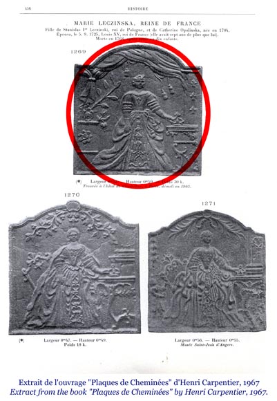 18th century Louis XV style fireback representing the Queen of France Marie Leczinska 18th century Louis XV style fireback representing the Queen of France Marie Leczinska-1