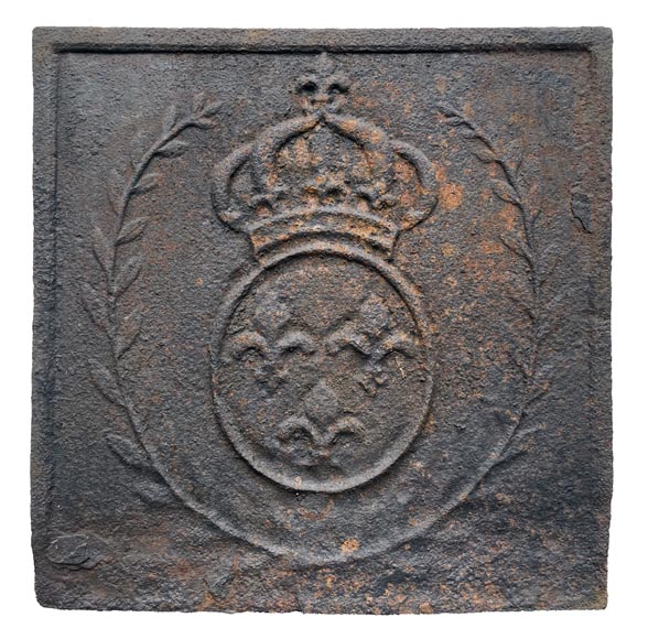 18th century fireback representing the arms of France 18th century fireback representing the arms of France-0
