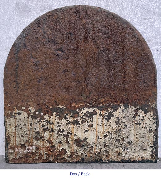 18th century fireback with three crowned lilies, symbols of the arms of France 18th century fireback with three crowned lilies, symbols of the arms of France-5