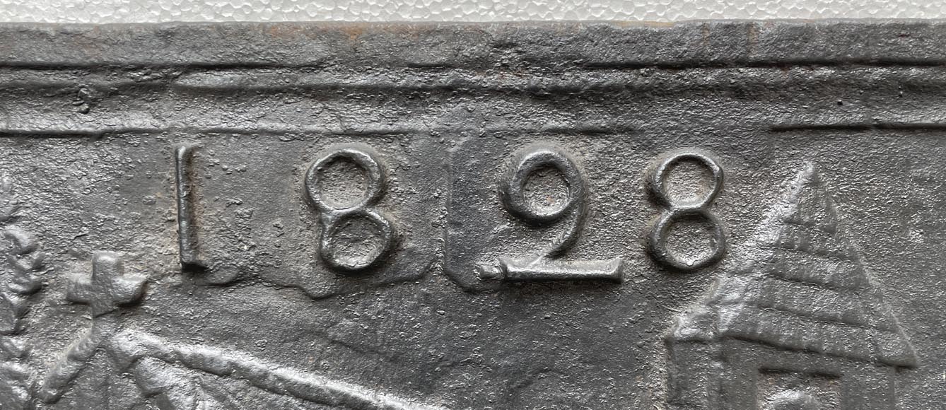 Fireback dated 1828 representing a scene from the tale Fireback dated 1828 representing a scene from the tale