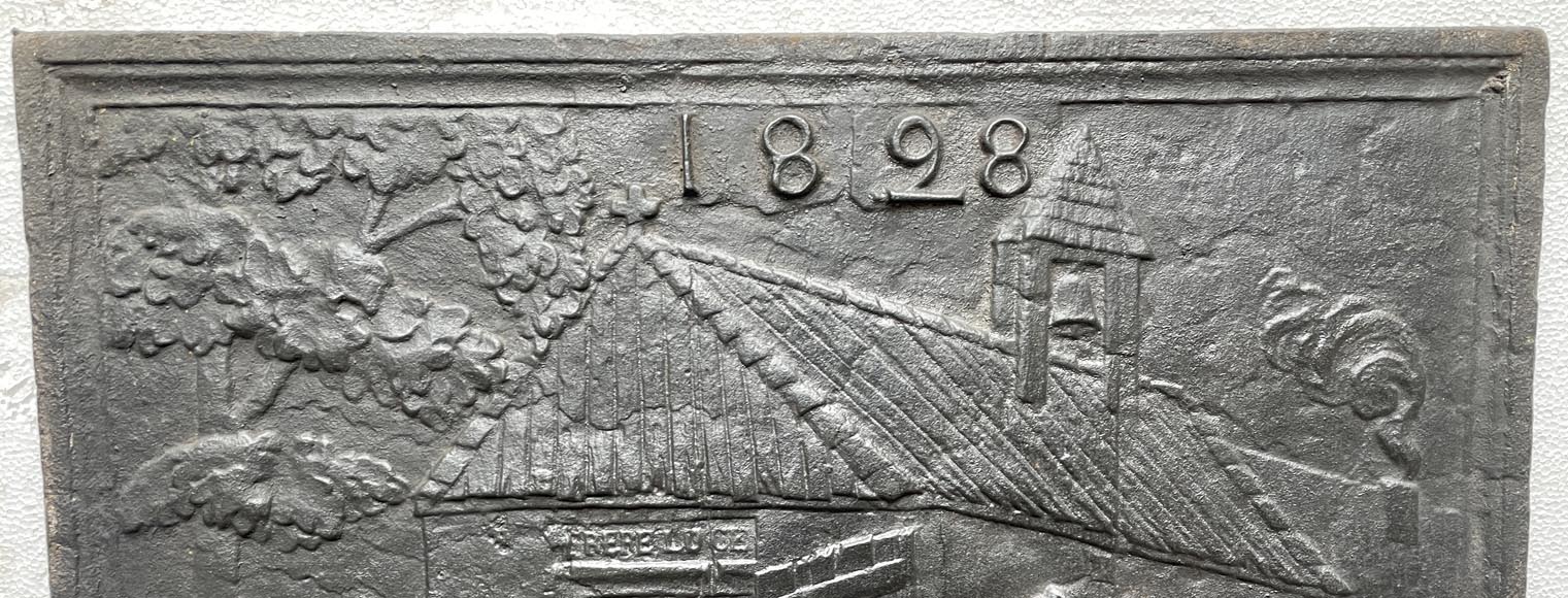 Fireback dated 1828 representing a scene from the tale Fireback dated 1828 representing a scene from the tale