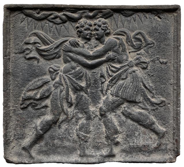 18th century fireback with a scene of conciliation 18th century fireback with a scene of conciliation-0