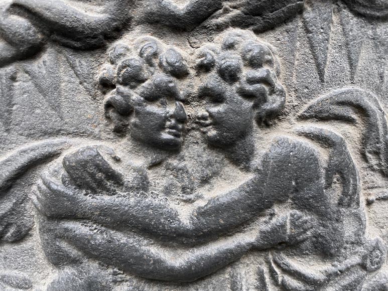 18th century fireback with a scene of conciliation 18th century fireback with a scene of conciliation-1