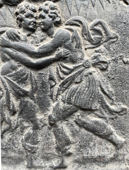 18th century fireback with a scene of conciliation 18th century fireback with a scene of conciliation-2