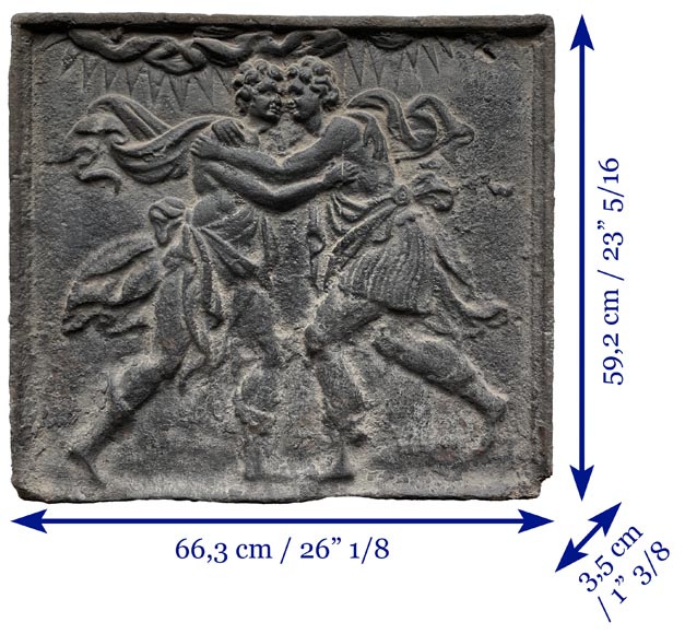 18th century fireback with a scene of conciliation 18th century fireback with a scene of conciliation-7