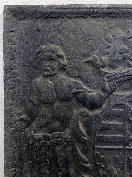 Fireback featuring the coat of arms of Leopold I, Duke of Lorraine and Bar Fireback featuring the coat of arms of Leopold I, Duke of Lorraine and Bar-4