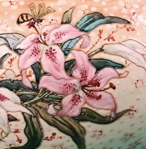 The Royal Macaw vase painted by Albert-Léon LEBARQUE and its original harness The Royal Macaw vase painted by Albert-Léon LEBARQUE and its original harness-8