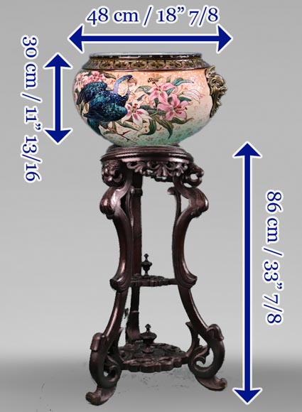 The Royal Macaw vase painted by Albert-Léon LEBARQUE and its original harness The Royal Macaw vase painted by Albert-Léon LEBARQUE and its original harness-18