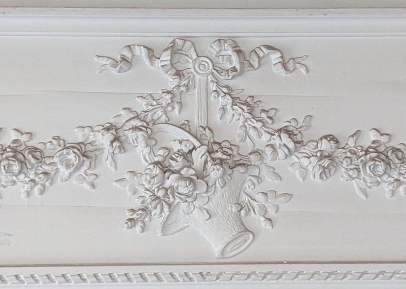 Louis XVI style trumeau with floral basket Louis XVI style trumeau with floral basket-1