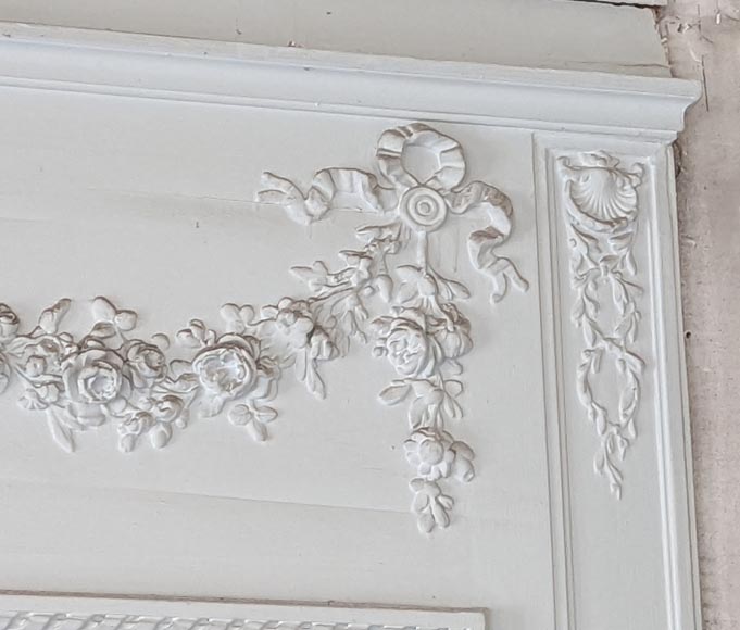 Louis XVI style trumeau with floral basket Louis XVI style trumeau with floral basket-2