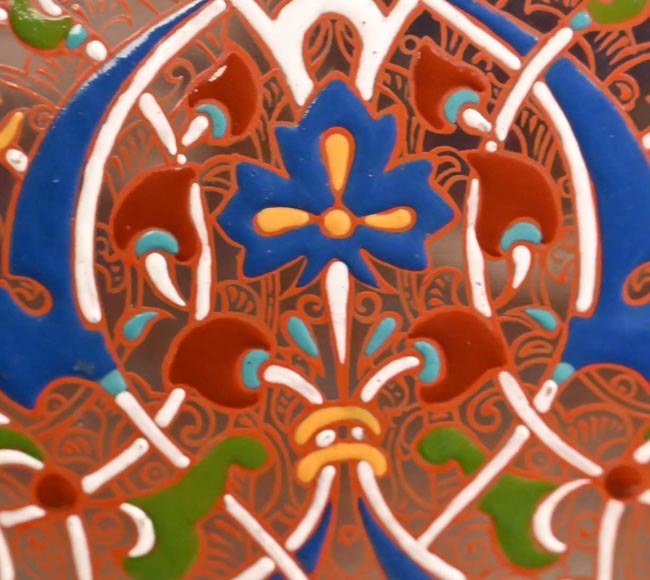 J & L LOBMEYR, oriental style vase in enameled glass in the name of Mohamed J & L LOBMEYR, oriental style vase in enameled glass in the name of Mohamed-7