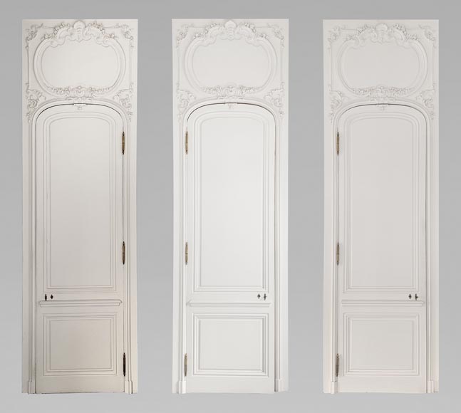 Set of 3 Louis XV style doors with door tops Set of 3 Louis XV style doors with door tops-0