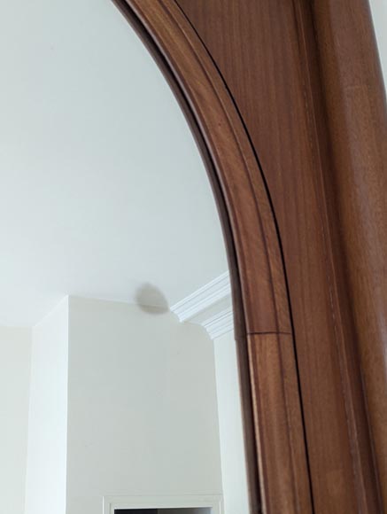 Empire style trumeau with carved walnut half-circle top Empire style trumeau with carved walnut half-circle top-4