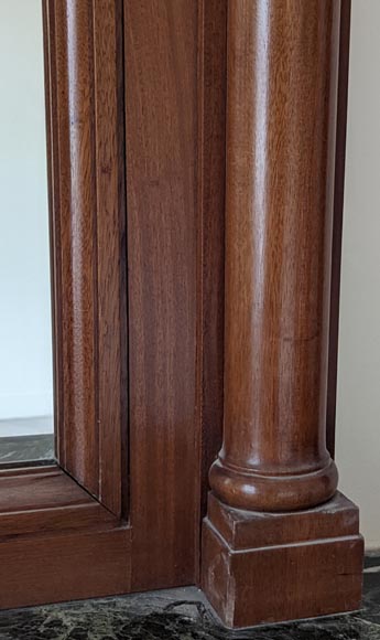 Empire style trumeau with carved walnut half-circle top Empire style trumeau with carved walnut half-circle top-6