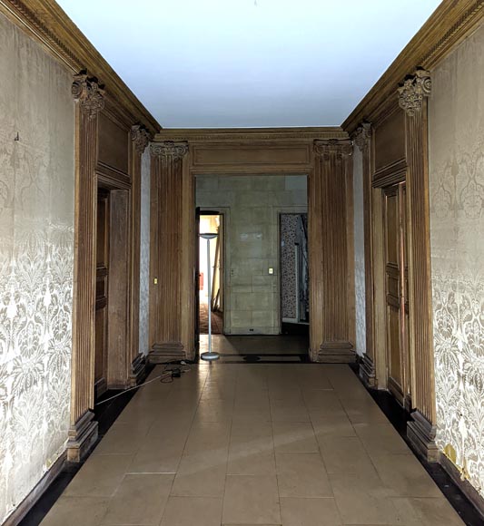 Panneling, Set of Carved Oak Ionic Pilasters, 18th Century-2