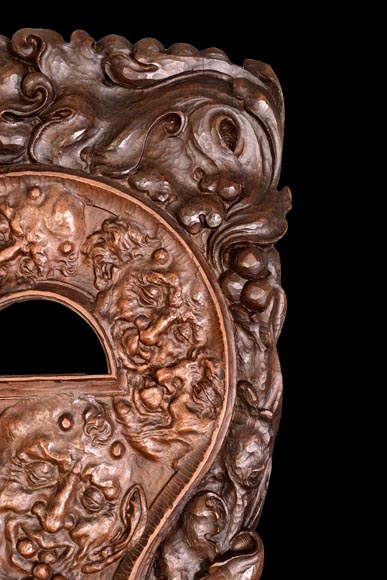 Group of sculpted wood chairs Group of sculpted wood chairs-8