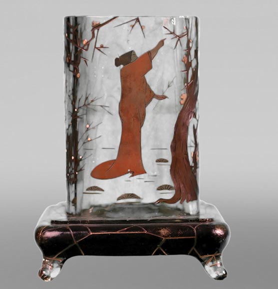 Eugène ROUSSEAU, Vase with Japanese Picker, circa 1870-1880 Eugène ROUSSEAU, Vase with Japanese Picker, circa 1870-1880-0