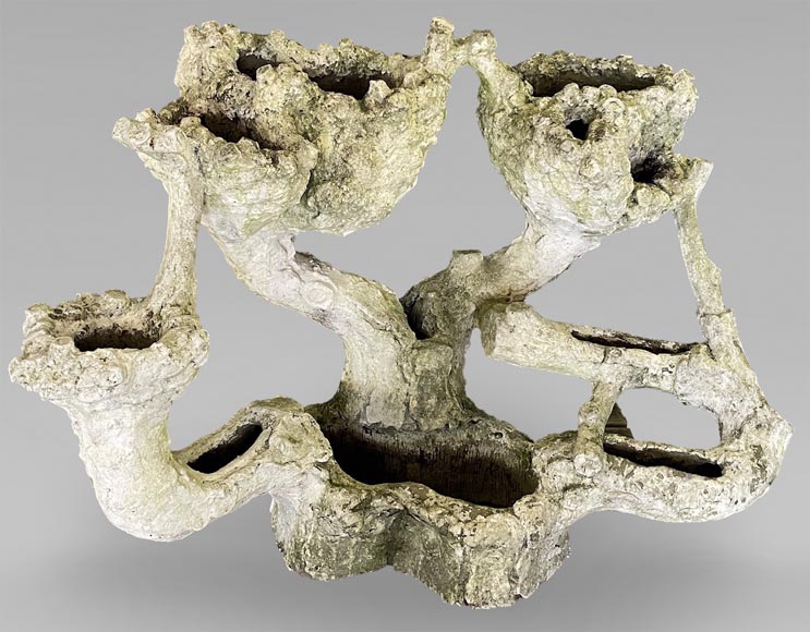 Concrete planter with plant forms Concrete planter with plant forms-0