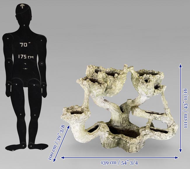 Concrete planter with plant forms Concrete planter with plant forms-8