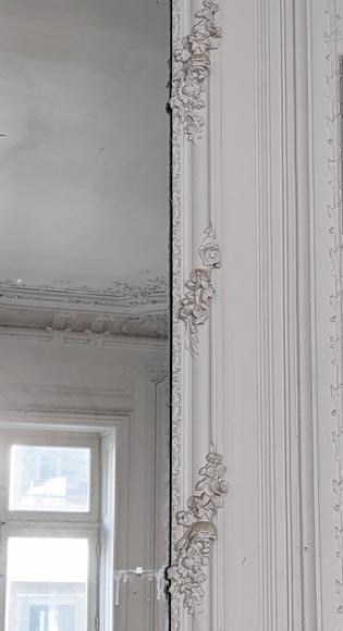 Large carved wood and stucco overmantel from the Napoleon III period Large carved wood and stucco overmantel from the Napoleon III period-4