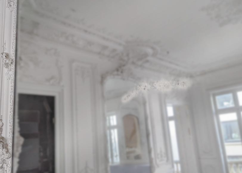 Large carved wood and stucco overmantel from the Napoleon III period Large carved wood and stucco overmantel from the Napoleon III period-6