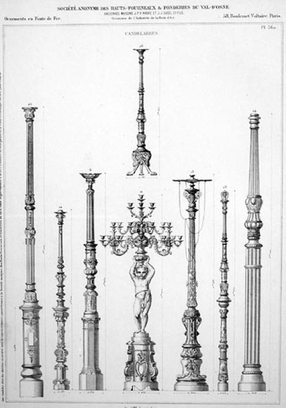 Floor lamp with putto, Val d'Osne cast iron Floor lamp with putto, Val d'Osne cast iron-1