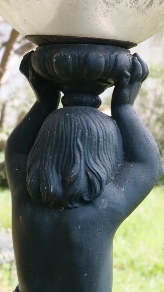 Floor lamp with putto, Val d'Osne cast iron Floor lamp with putto, Val d'Osne cast iron-10