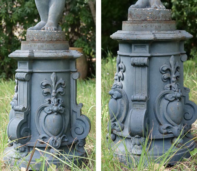 Floor lamp with putto, Val d'Osne cast iron Floor lamp with putto, Val d'Osne cast iron-12