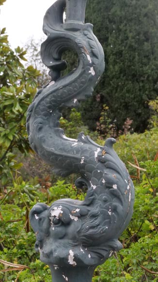 Dolphin-shaped floor lamp in cast iron Dolphin-shaped floor lamp in cast iron-5