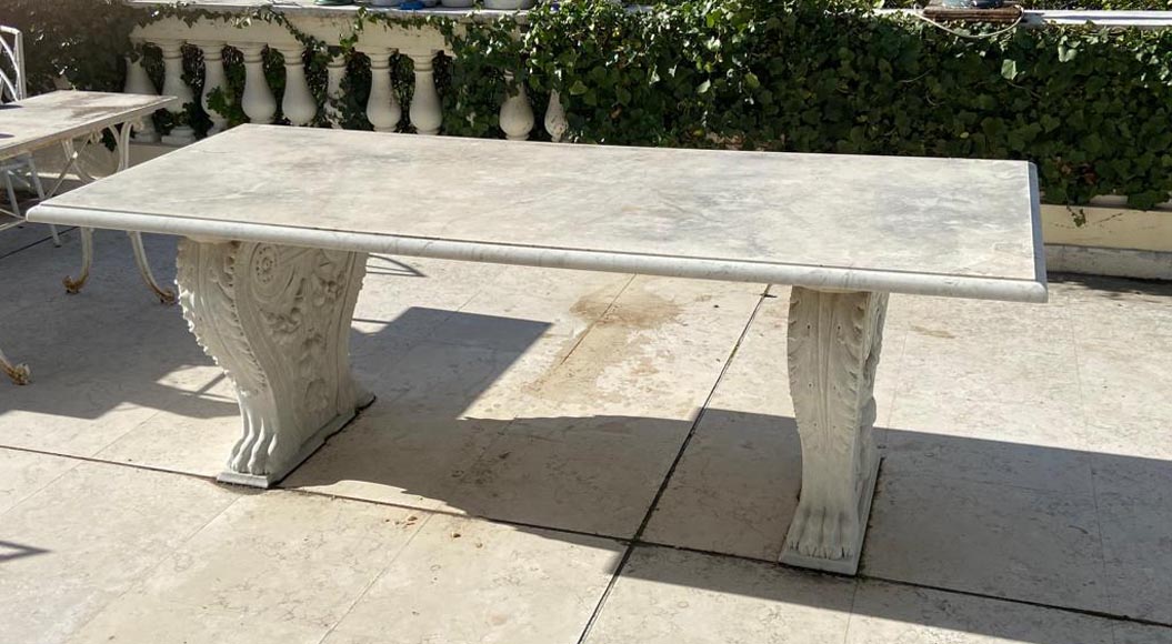 Table with neoclassical legs from the 19th century, later top Table with neoclassical legs from the 19th century, later top-2