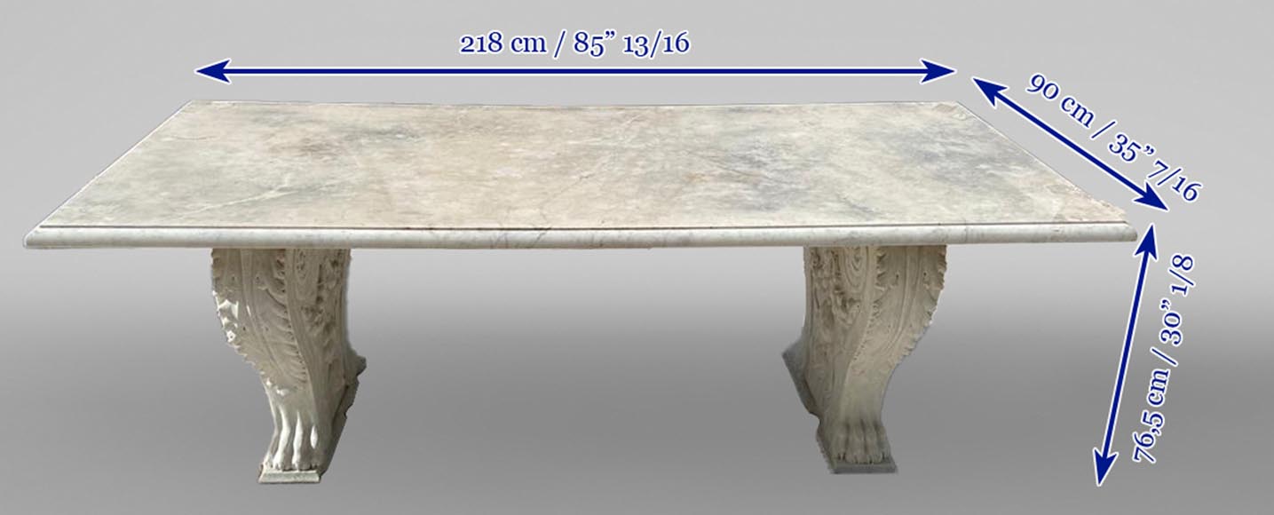 Table with neoclassical legs from the 19th century, later top Table with neoclassical legs from the 19th century, later top-15