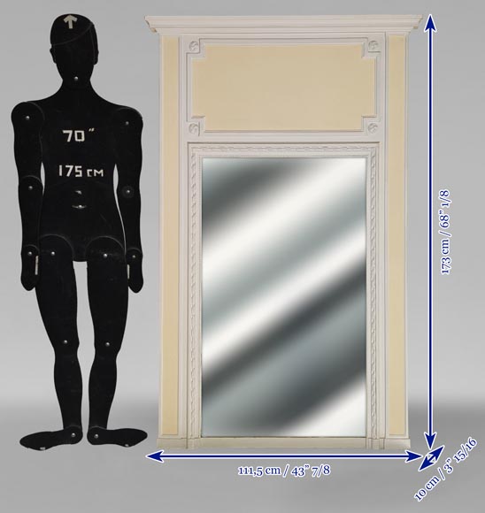 Louis XVI style trumeau decorated with small rosettes Louis XVI style trumeau decorated with small rosettes-5