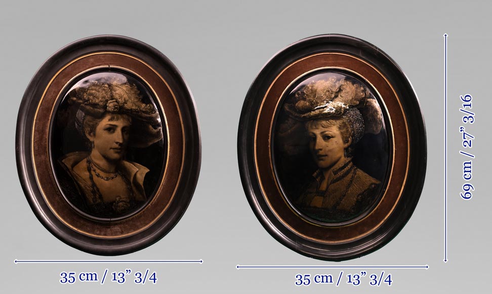 Paul SOYER, Pair of Enameled Portraits, late 19th century Paul SOYER, Pair of Enameled Portraits, late 19th century-8