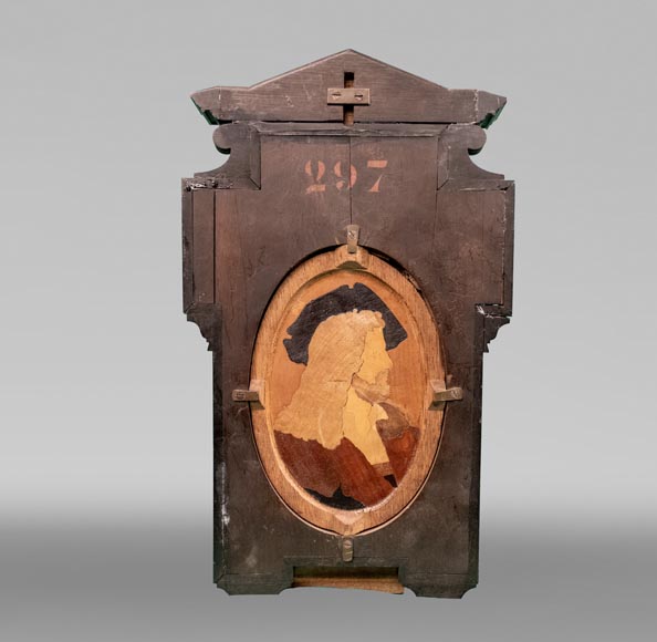 Portrait of Hans Holbein, a wood marquetry painting attributed to FOURDINOIS Portrait of Hans Holbein, a wood marquetry painting attributed to FOURDINOIS-4