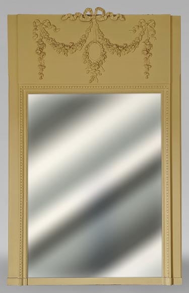 Louis XVI style trumeau decorated with a garland of flowers Louis XVI style trumeau decorated with a garland of flowers-0