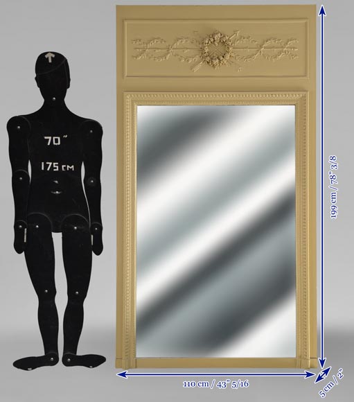 Louis XVI style trumeau with flower and Cupid's arrow decorations Louis XVI style trumeau with flower and Cupid's arrow decorations-8