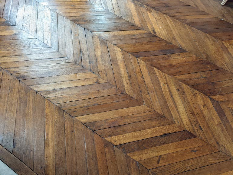 Lot of about 10 m² of parquet flooring in Hungarian stitch Lot of about 10 m² of parquet flooring in Hungarian stitch-2