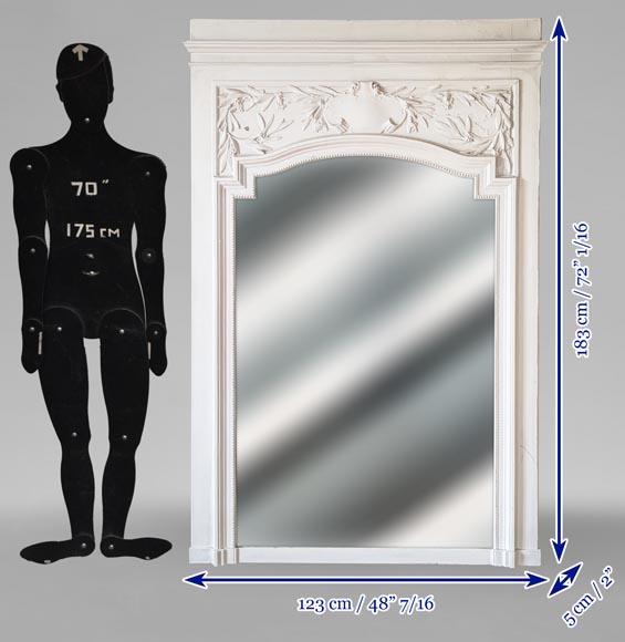 Napoleon III style trumeau adorned with olive branches Napoleon III style trumeau adorned with olive branches-5