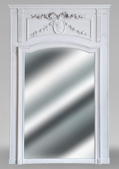 Louis XVI style trumeau decorated with a woman's profile Louis XVI style trumeau decorated with a woman's profile-0