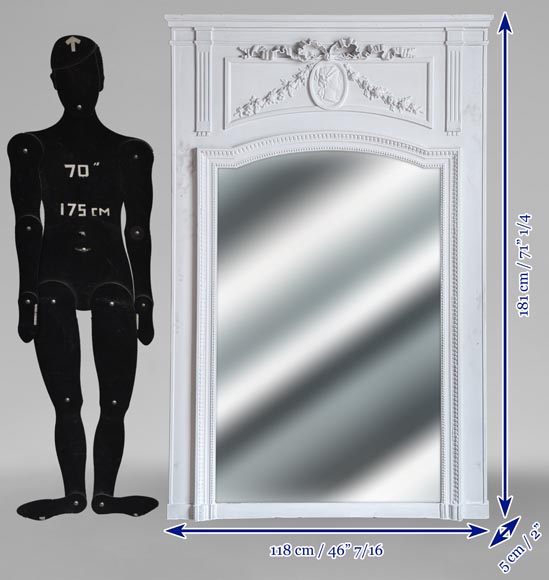 Louis XVI style trumeau decorated with a woman's profile Louis XVI style trumeau decorated with a woman's profile-6