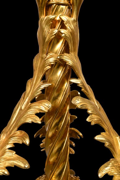 Gilt bronze guéridon with painted porcelain plaque, after Adrian VAN DER WERFF, “The Dismissal of Hagar”-11