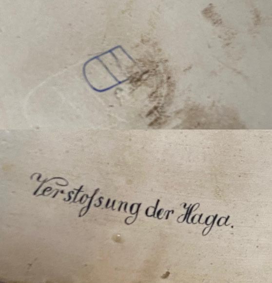 Gilt bronze guéridon with painted porcelain plaque, after Adrian VAN DER WERFF, “The Dismissal of Hagar”-15