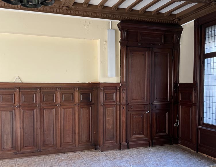 Piece of Napoleon III-style mahogany woodwork Piece of Napoleon III-style mahogany woodwork-0