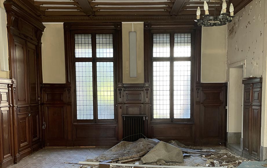 Piece of Napoleon III-style mahogany woodwork Piece of Napoleon III-style mahogany woodwork-4