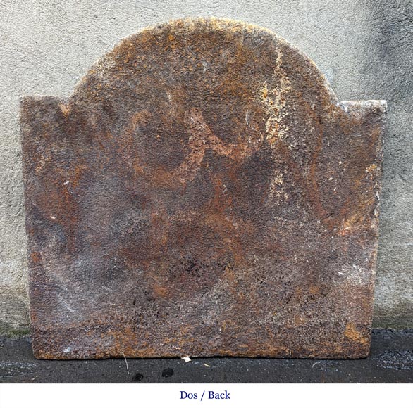 Fireback with the coat of arms of France and the motto Fireback with the coat of arms of France and the motto