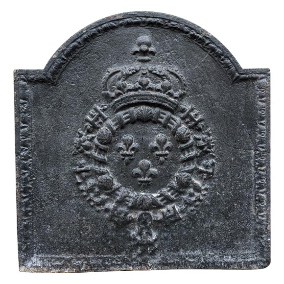 Fireback from the 19th century with the coat of arms of France and the collars of the order of Saint Michael and the Holy Spirit Fireback from the 19th century with the coat of arms of France and the collars of the order of Saint Michael and the Holy Spirit-0