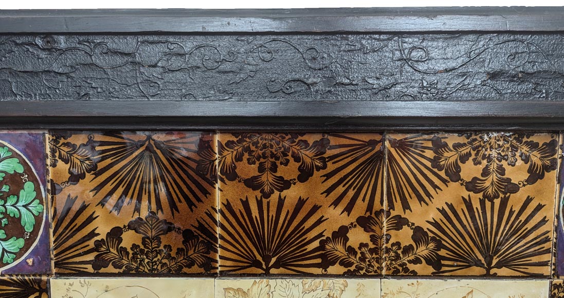 BOCH Brothers (ceramic), Th. FUMIETE (?), Portrait of a Japanese Lady in Earthenware, 1890-10