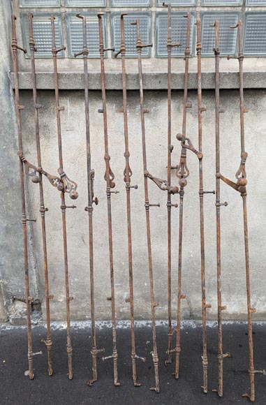 Set of cast iron espagnolettes, Louis XV style, period 18th c Set of cast iron espagnolettes, Louis XV style, period 18th c-0