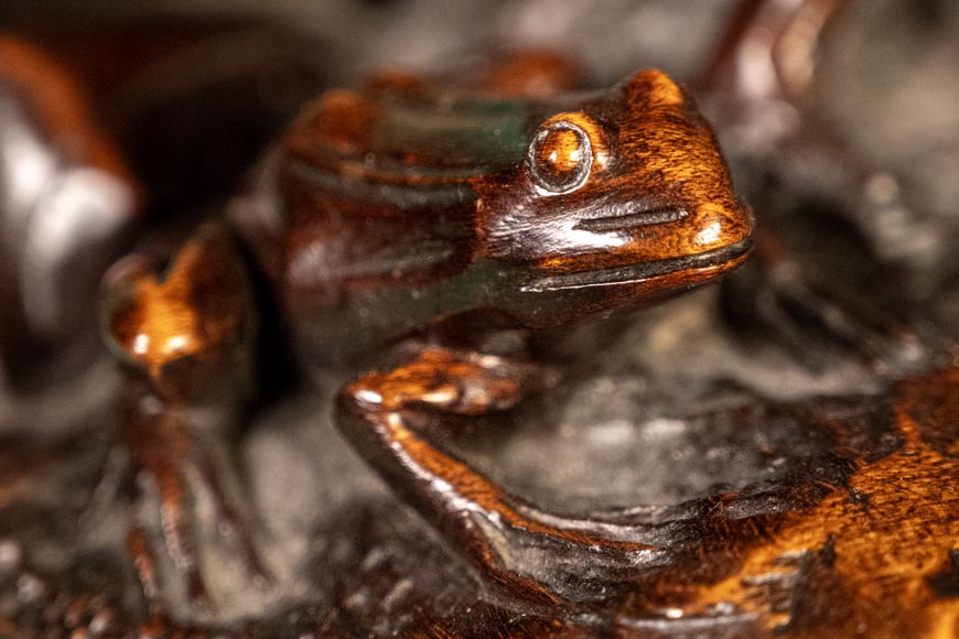 Impressionist decor, large earthenware vase by Louis Auguste LEPÈRE for Faïencerie LAURIN Impressionist decor, large earthenware vase by Louis Auguste LEPÈRE for Faïencerie LAURIN-8